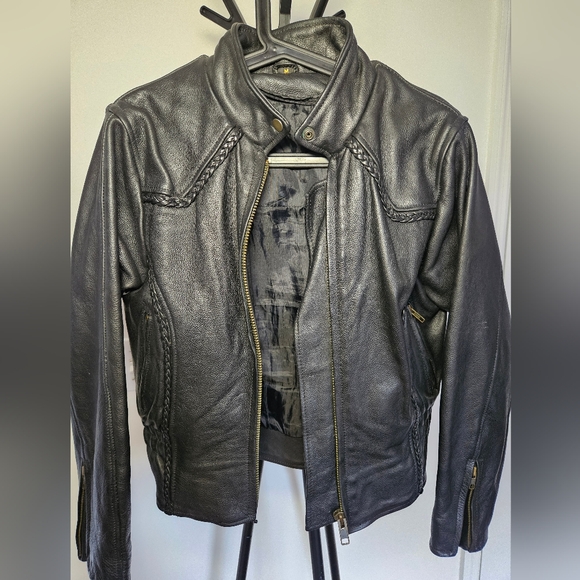 100% Leather Bomber Aviator Jacket - Picture 2 of 6